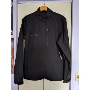 Black Zip Up Wind Breaker Jacket